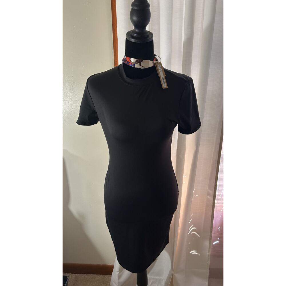 Skims NWT Recycled Swim Dress Black Size Large